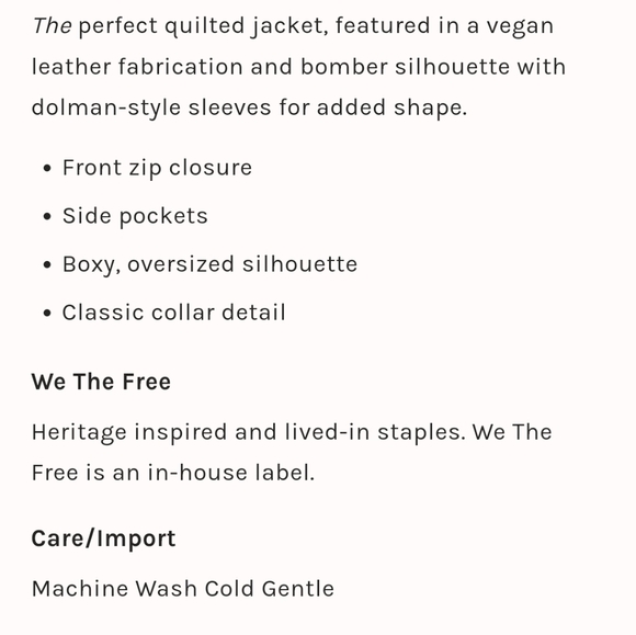 Free People Vegan Leather Dolman Jacket - Picture 7 of 11